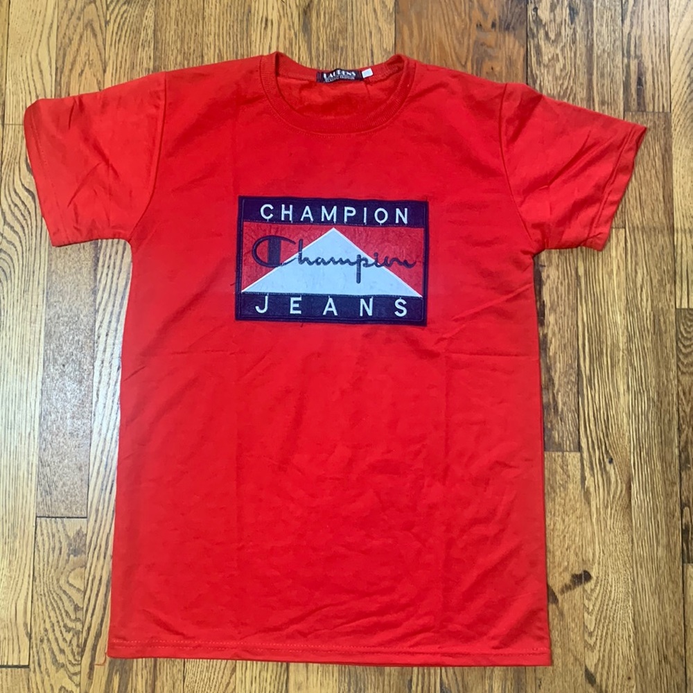 Champion jeans embroidered shirt XXL